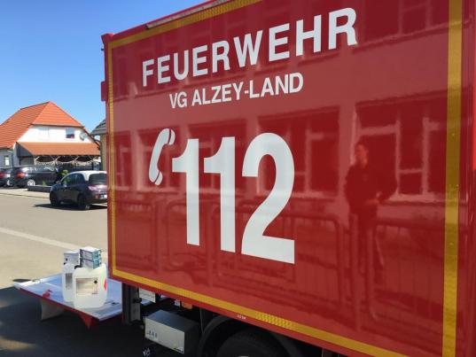 Feuerwehr Bechtolsheim unterstützt die Verbandsgemeinde